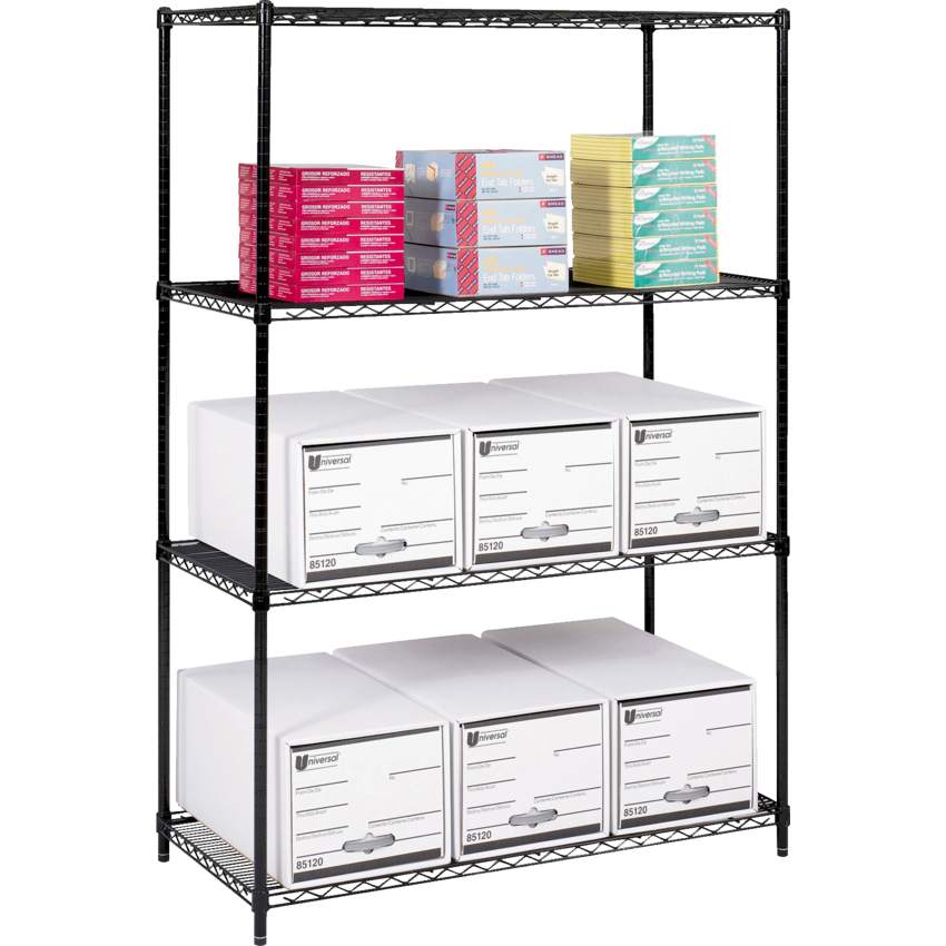 Safco® Wire Shelving 48" x 24" Black