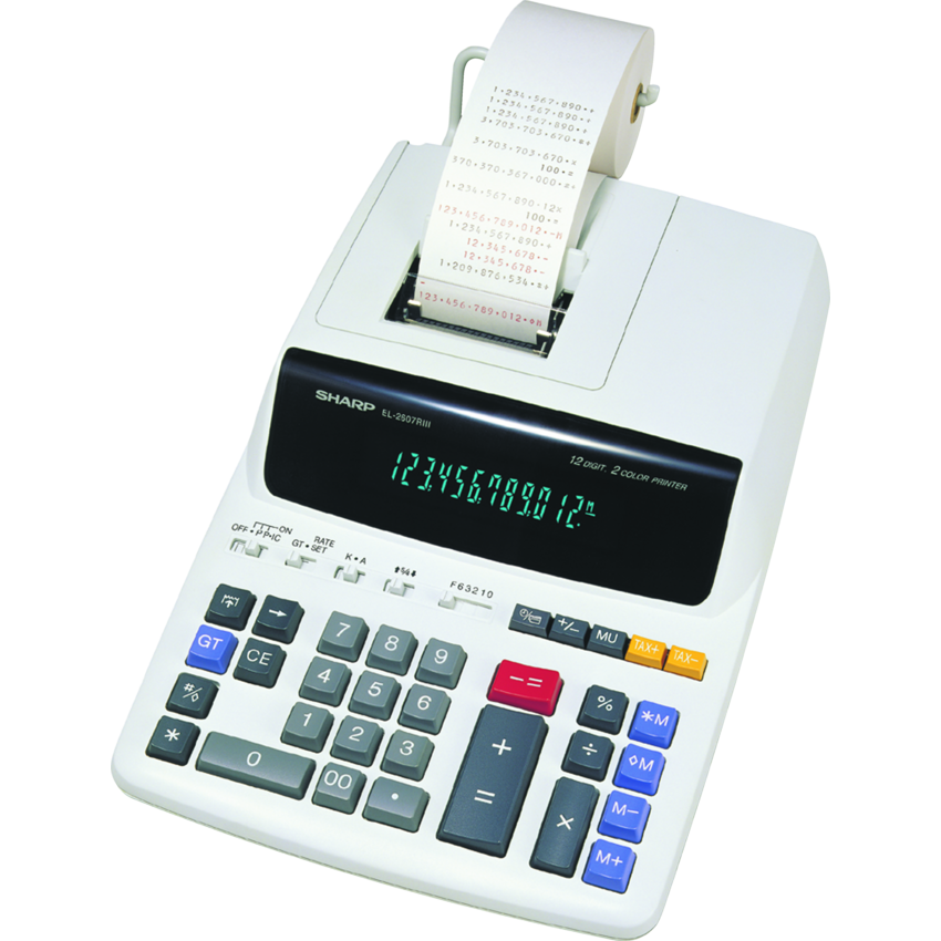 Sharp EL2607RIII Desktop Printing Calculator