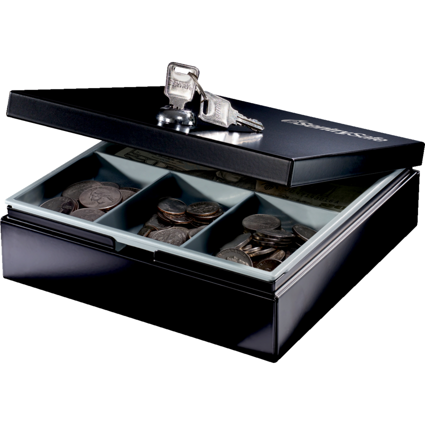 Sentry®Safe 7" Drawersafe with Key Lock Black