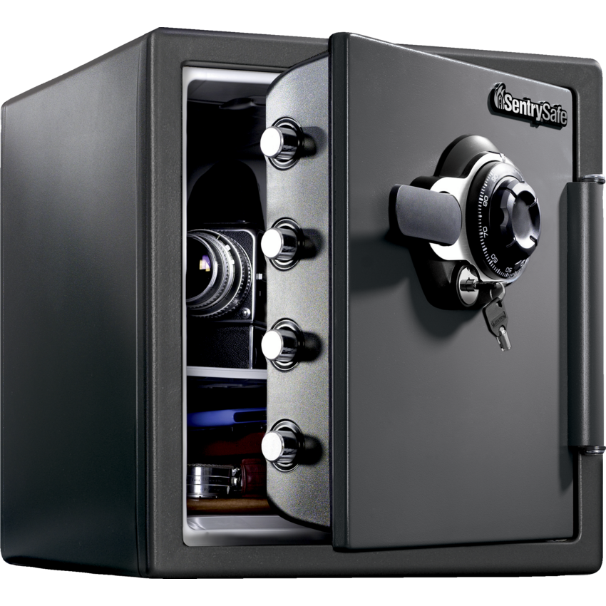 Sentry®Safe Fire and Water Combination Safe 1.23 cu. ft. Black
