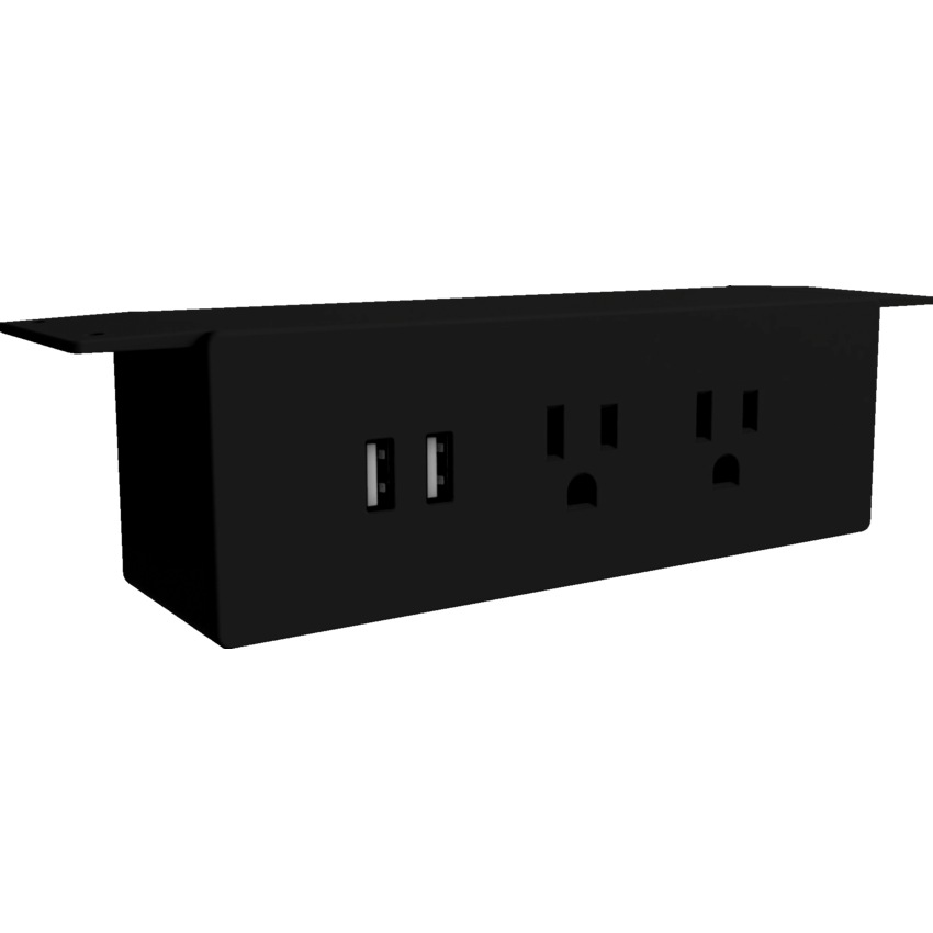 HDL® Undermount Power Bar with USB Black