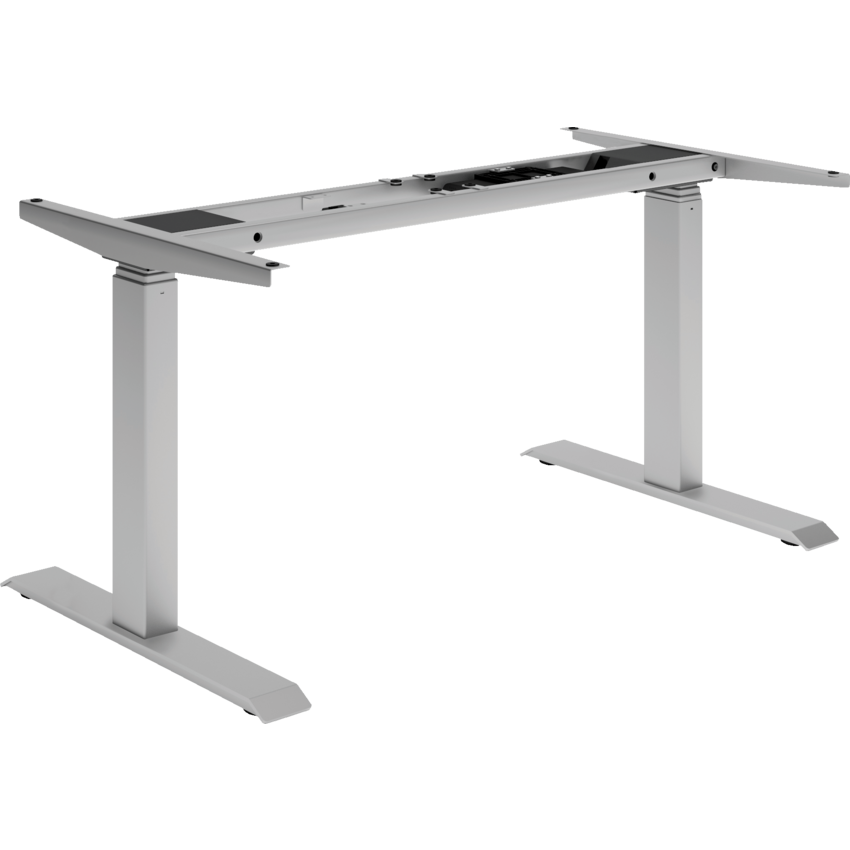 HDL® Cleo Series Electric Height Adjustable Table Base 2-Leg Silver