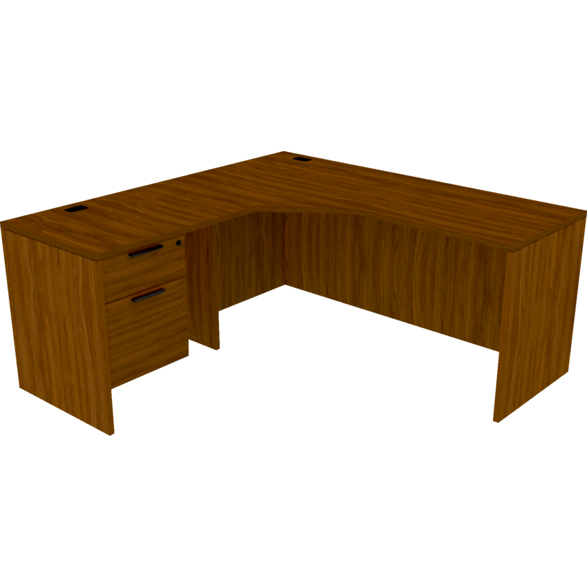 HDL® Innovations Series L-Suite Workstation 66"W x 66"D x 29"H Black Walnut