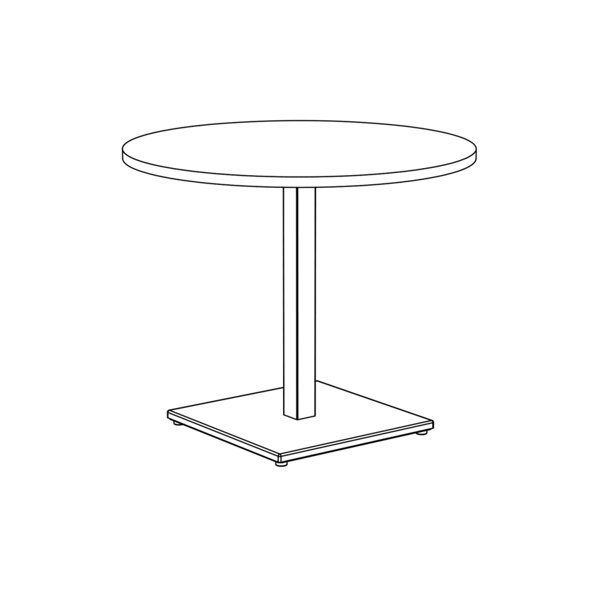 HDL® Innovations Cafeteria Table Round 36" diameter x 30"H Grey Dusk
