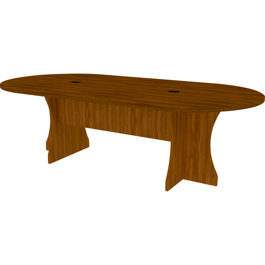 HDL® Innovations Series Racetrack Expandable Boardroom Table 96”L x 48”W x 29"H Black Walnut