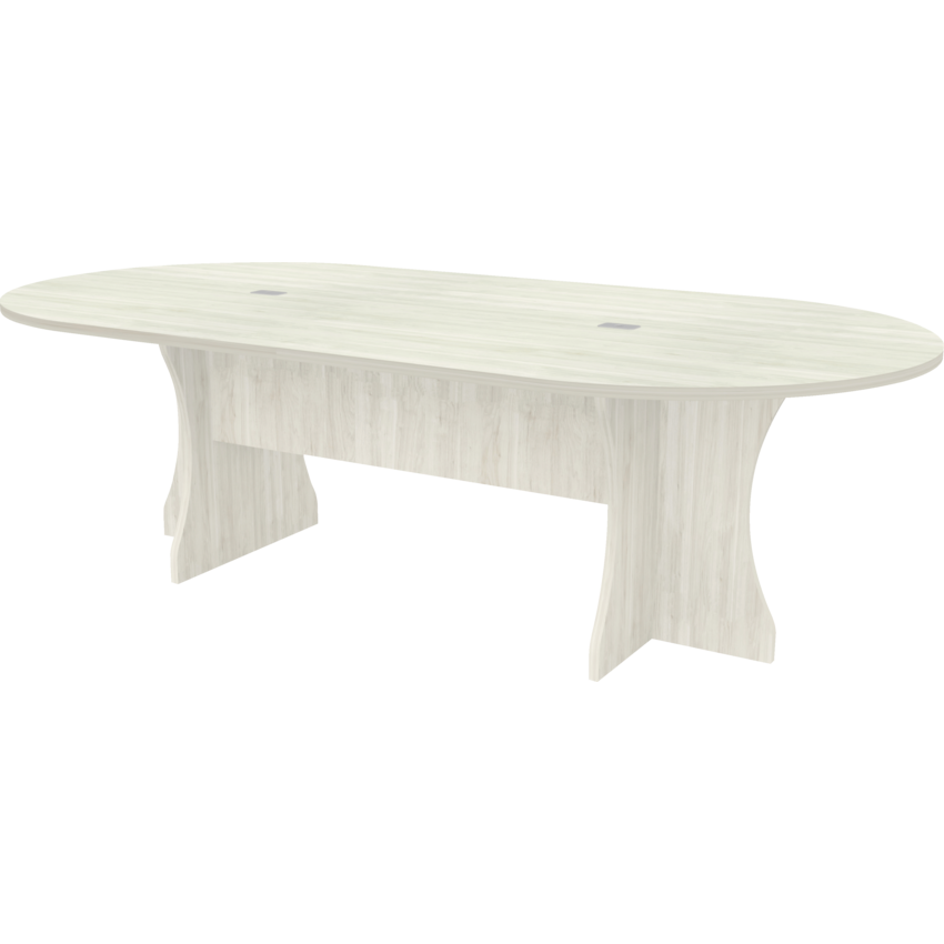 HDL® Innovations Series Racetrack Expandable Boardroom Table 96”L x 48”W x 29"H Winter Wood