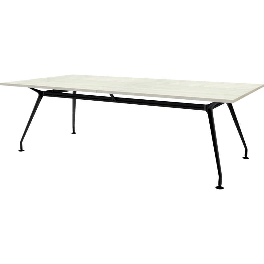 HDL® Innovations Upscale Meeting Table Rectanglular 8 people Winter Wood/Black