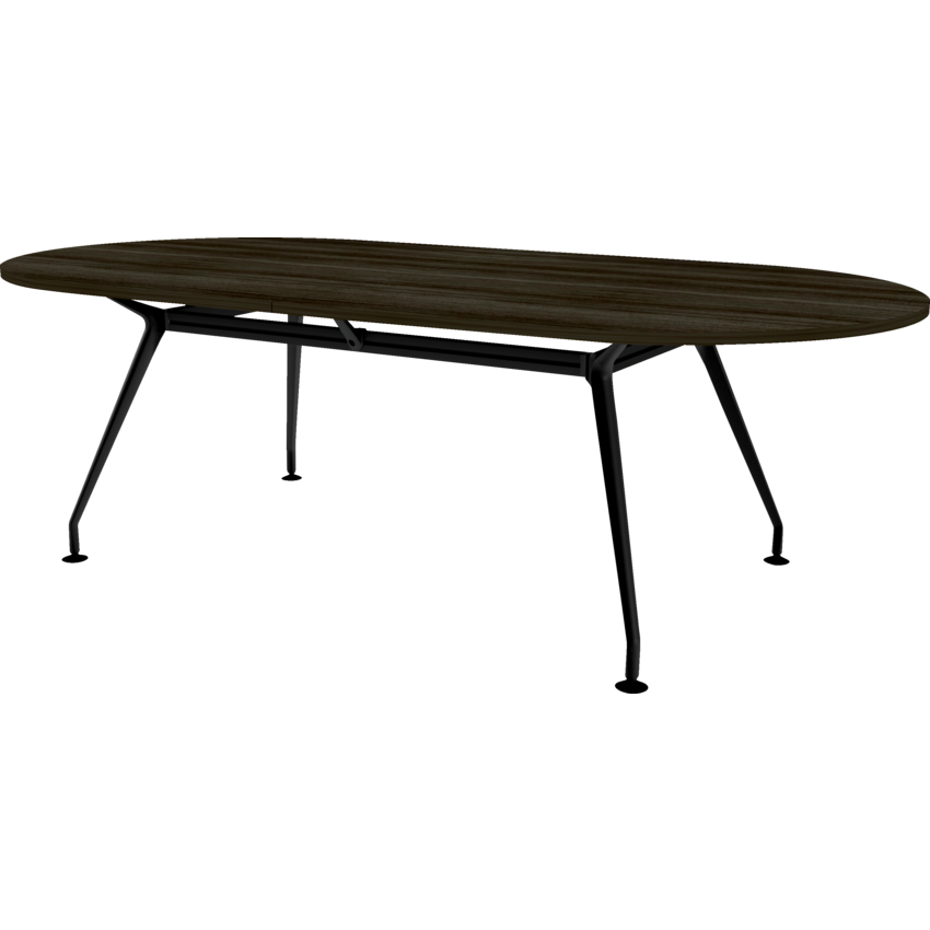 HDL® Innovations Upscale Meeting Table Racetrack 8 people Grey Dusk/Black