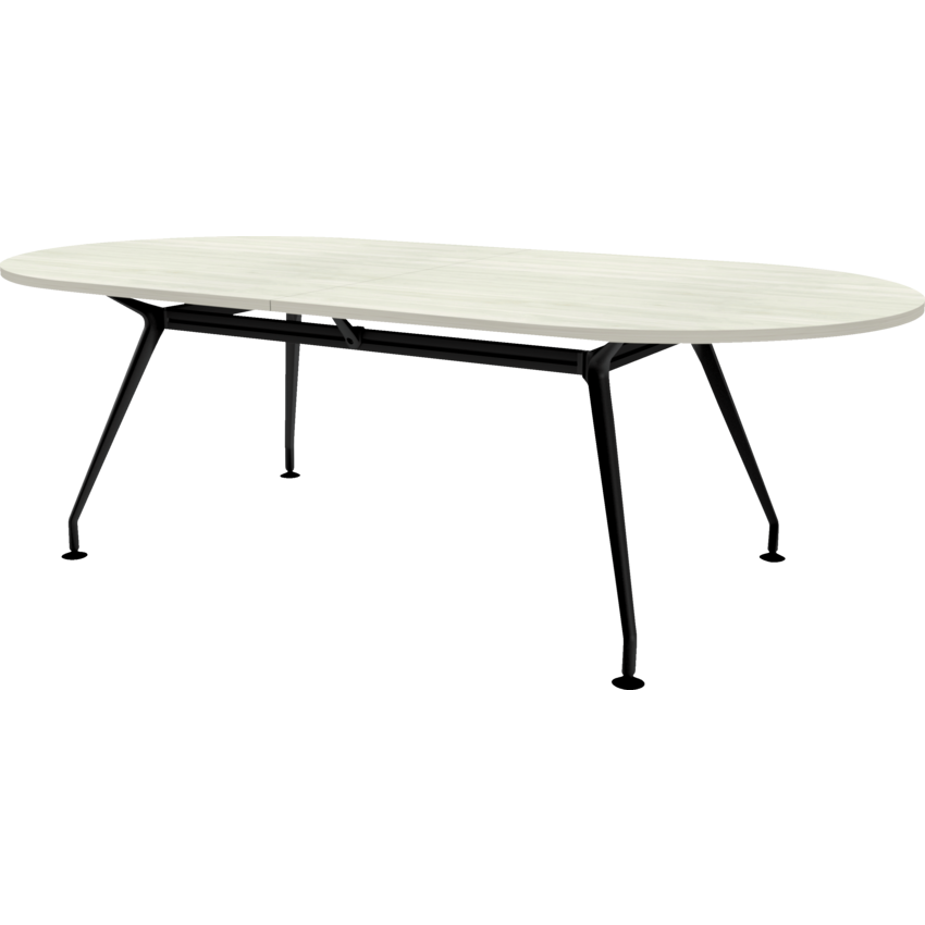 HDL® Innovations Upscale Meeting Table Racetrack 8 people Winter Wood/Black