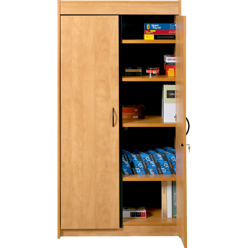 Star Quality SOHO Series Storage Cabinet 36"W x 16"D x 72"H Candlelight Oak