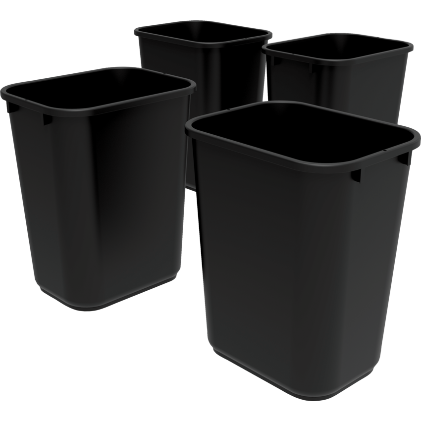Storex® Large Wastebasket 39 L Black