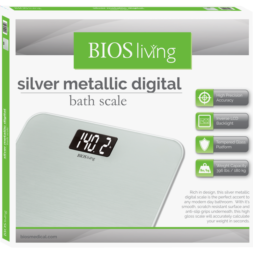 Bios Living Metallic Digital Scale Silver