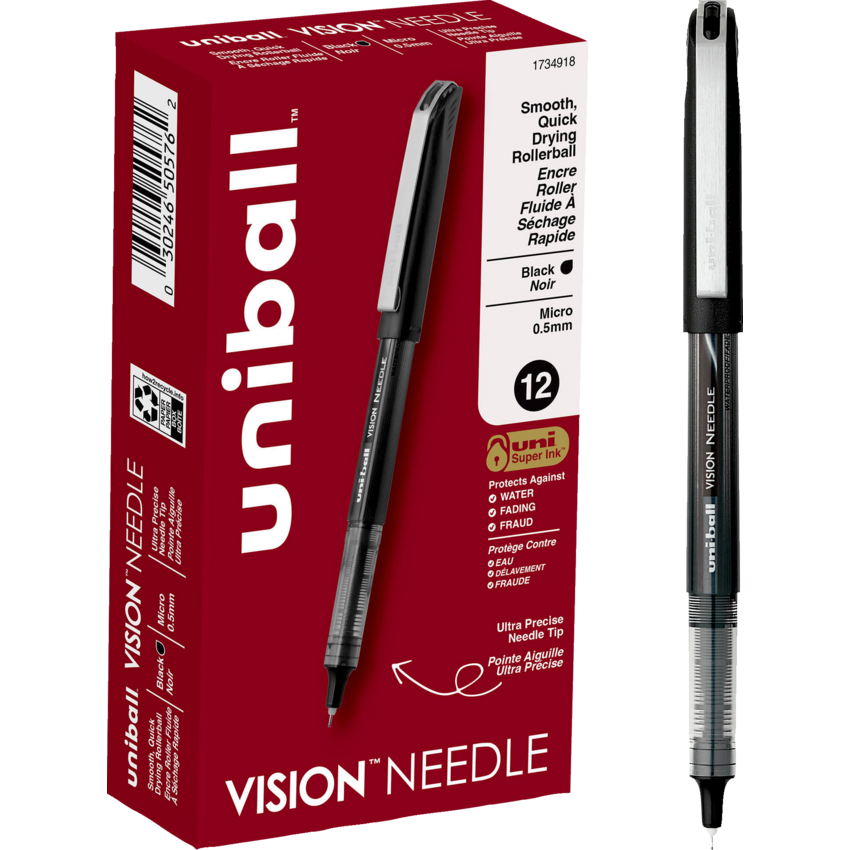 uni-ball® Vision Needle™ Roller Pens 0.5 mm Black