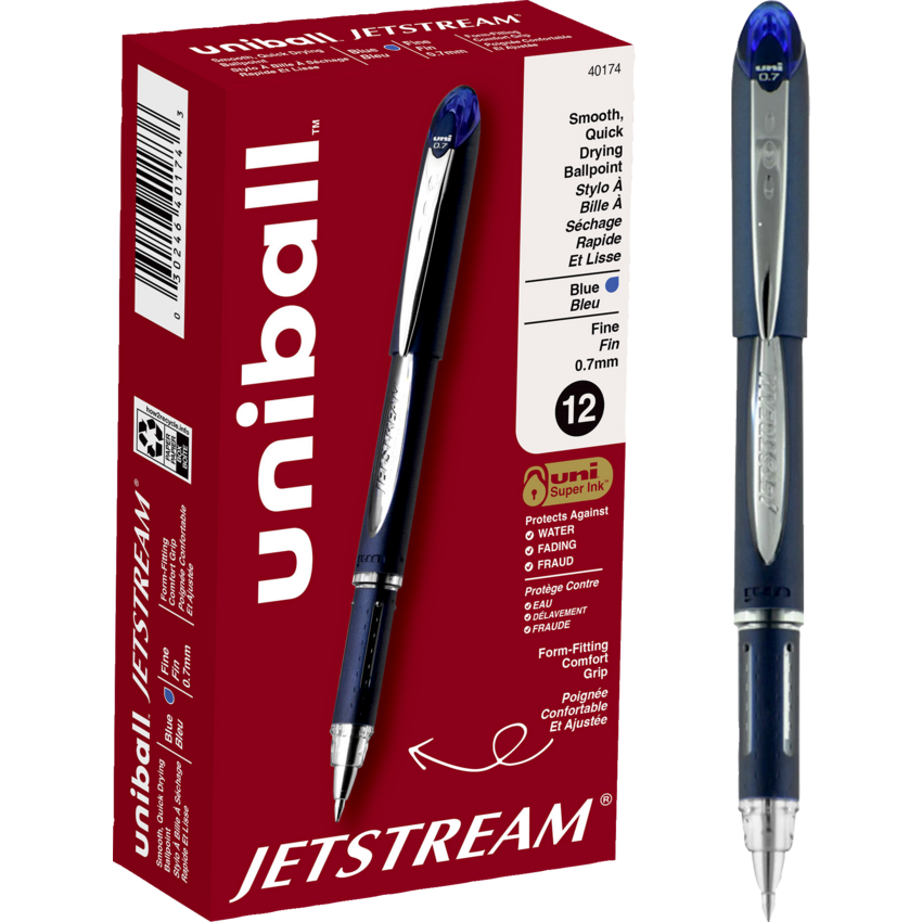Uni-ball® Jetstream™ Gel Ball Point Pen Fine Point Blue