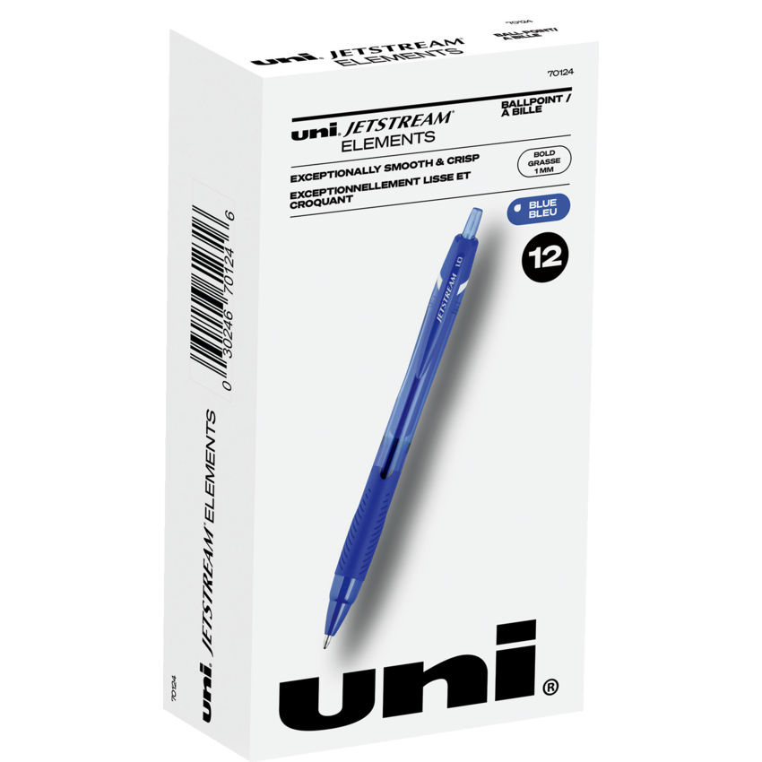 uni-ball® Jetstream™ Elements Retractable Ball Point Pens Medium Point Blue
