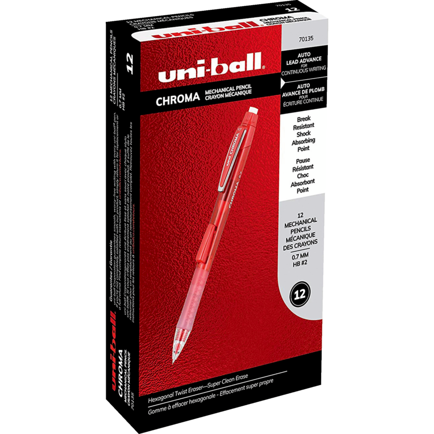 Uni-ball® Chroma Mechanical Pencils 0.7 mm Red Barrel