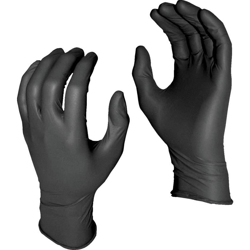 Grease Monkey™ Disposable Gloves Power Free Nitrile 8 mil XX-Large Black 50/box