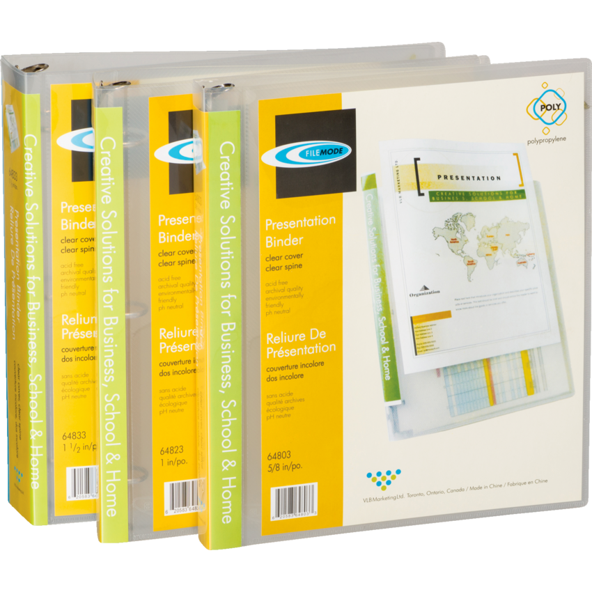 VLB FileMode Presentation Binder 1-1/2" Clear Cover
