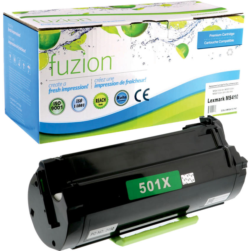 fuzion™ Compatible Laser Cartridges Lexmark (OEM# MS410D) Black