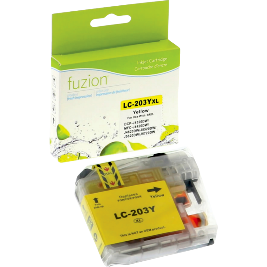 fuzion™ Compatible Inkjet Cartridge (Bro LC203Y) Yellow