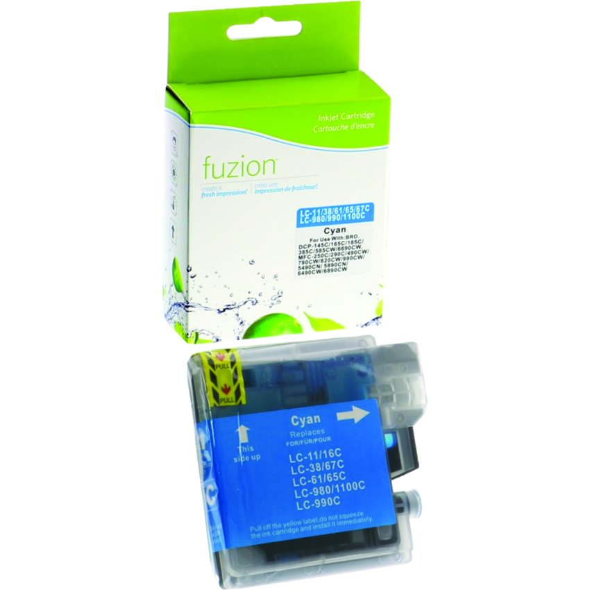 fuzion™ Compatible Inkjet Cartridge (Bro LC61C, LC 61, DPCLC61C, LC65, LC 65) Cyan