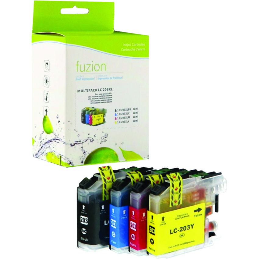 fuzion™ Compatible Inkjet Cartridge (Bro LC61) Black, Cyan, Magenta, Yellow 4/pkg