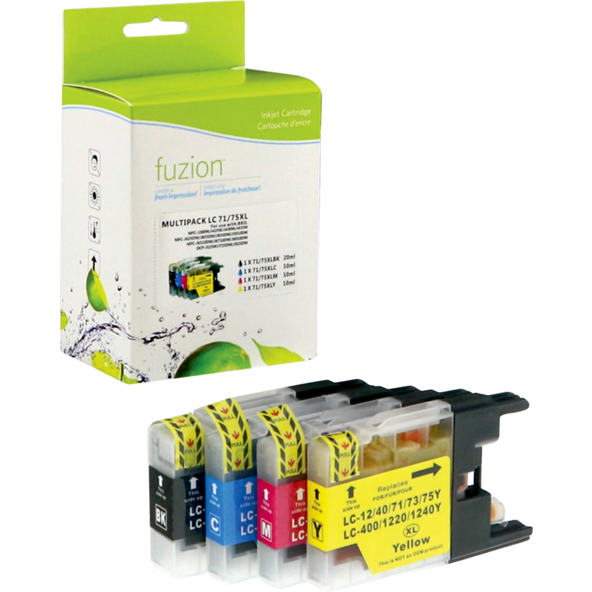 fuzion™ Compatible Inkjet Cartridge (Bro LC75) High Yield Black, Cyan, Magenta, Yellow 4/pkg
