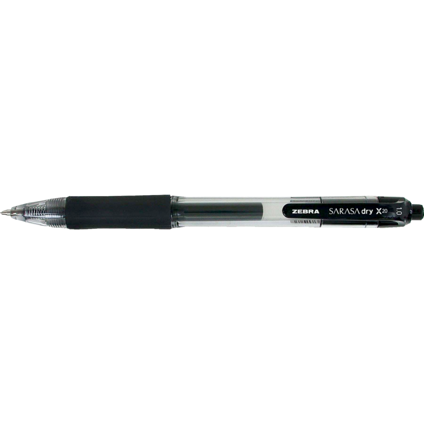Zebra Sarasa™ Retractable Gel Pens 1.0 mm Black 12/box