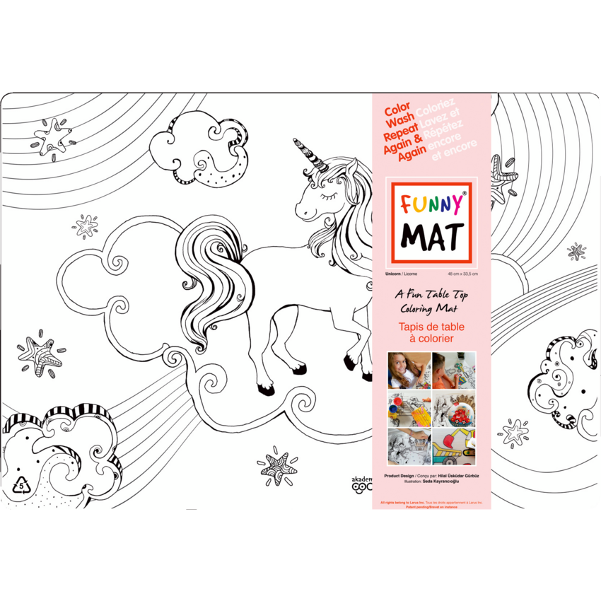 Funny® Mat Table Top Colouring Mat Unicorn