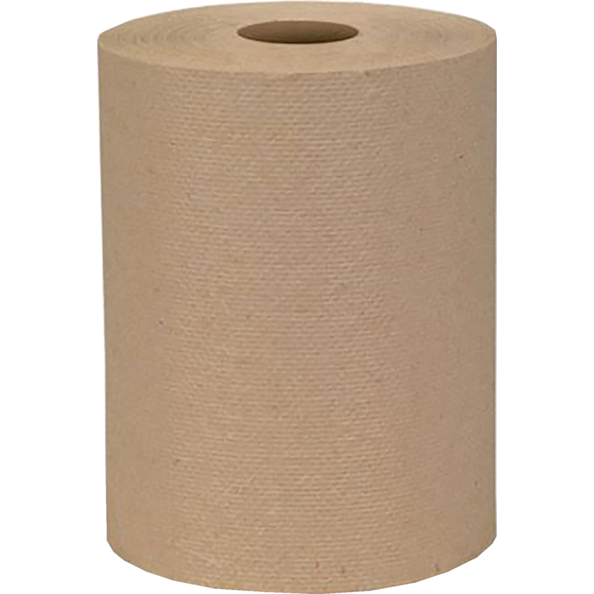 PUR Value Paper Roll Towel 2" core 800' Kraft 6/ctn