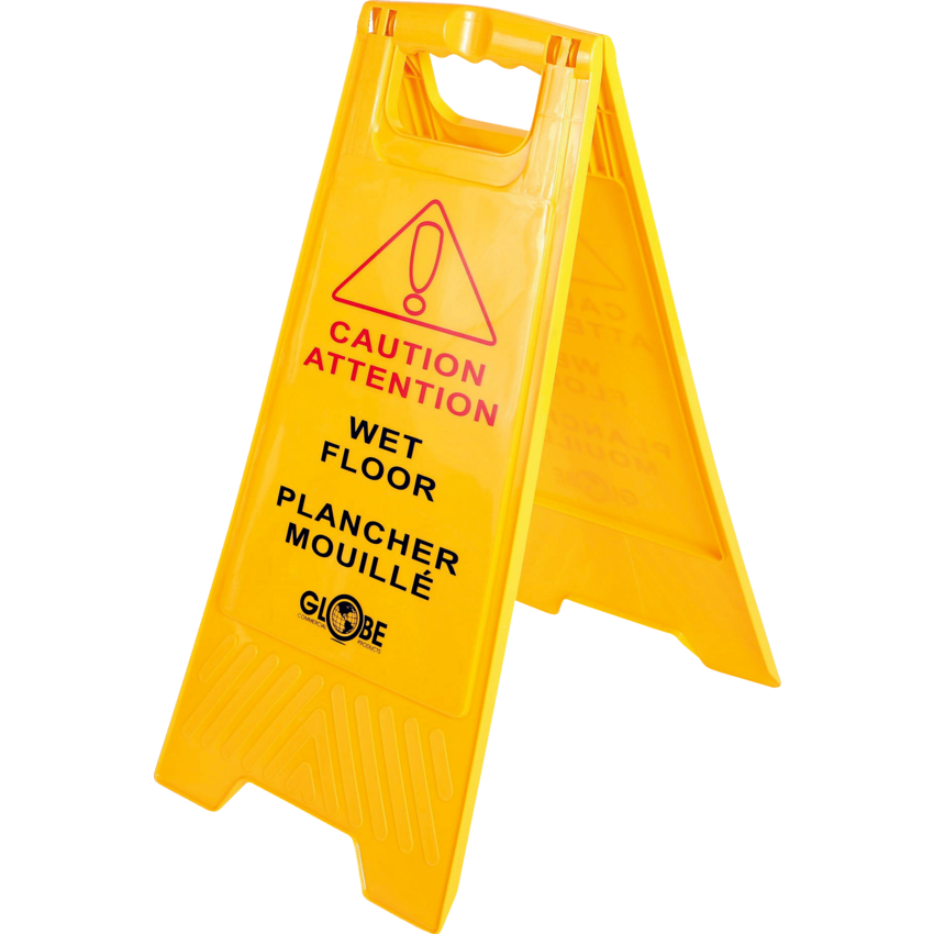 Globe™ Wet Floor Sign Bilingual