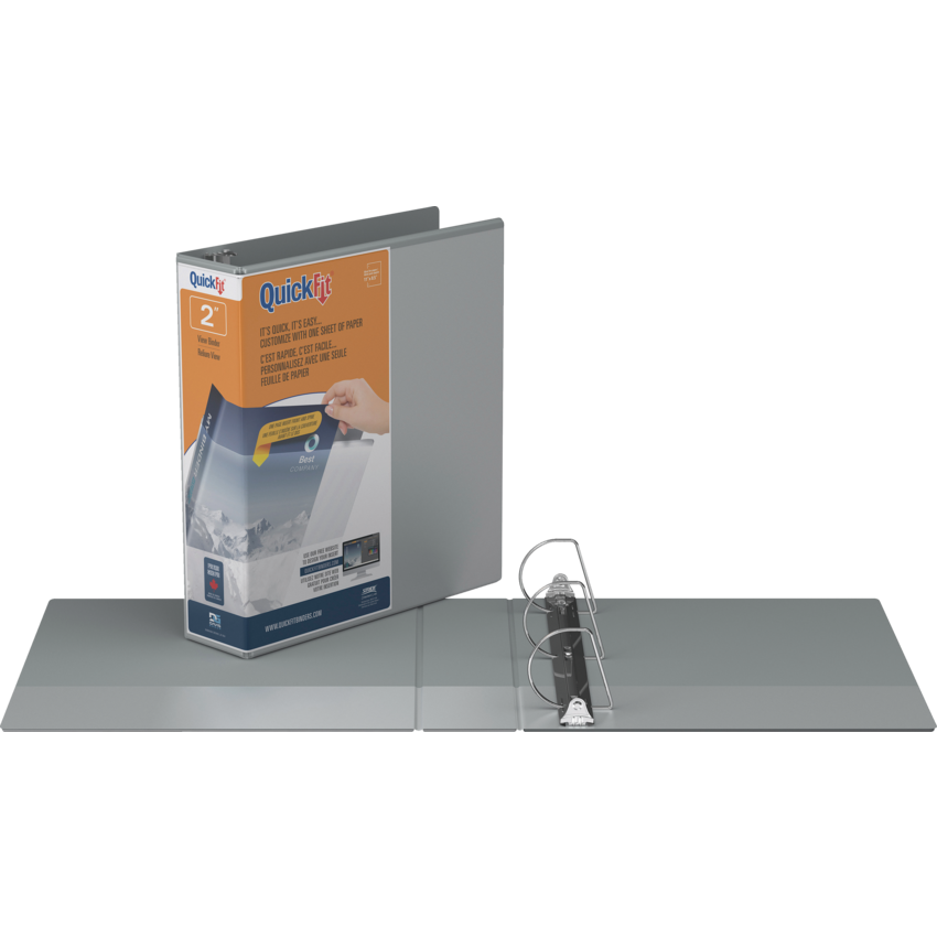 Davis Group QuickFit® View D-Ring Binder 2" Grey