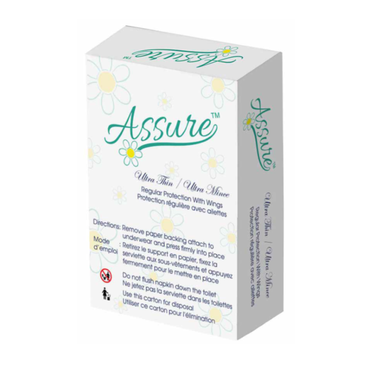 ASSURE™ PADS REGULAR MAXI NO.4 WITH WINGS FOR VENDING DISPENSER (CASE OF 250)