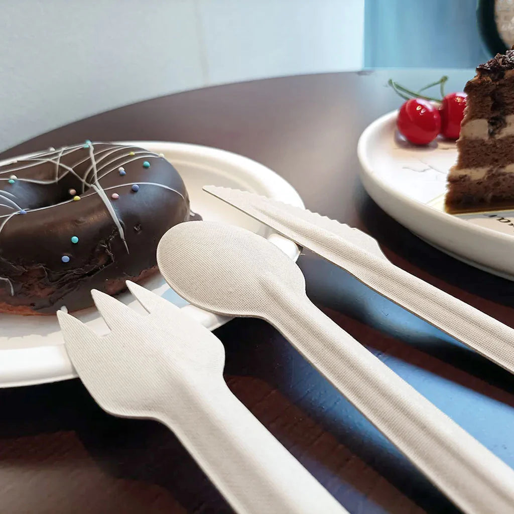 Bagasse Compostable Forks / Knives / Spoon