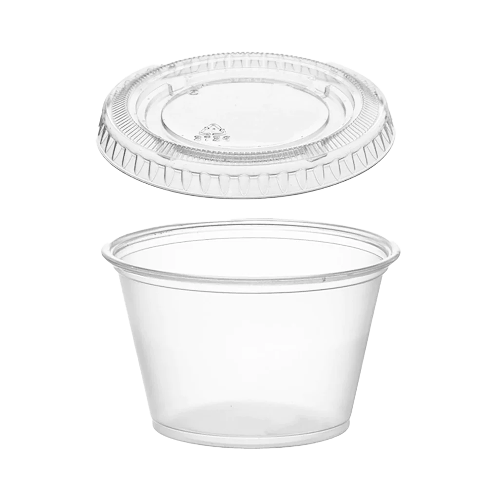 PLA Portion Cup Lids Compostable