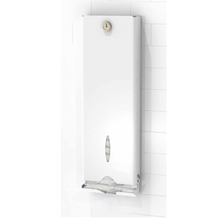 TAMPON DISPENSER - WHITE METAL